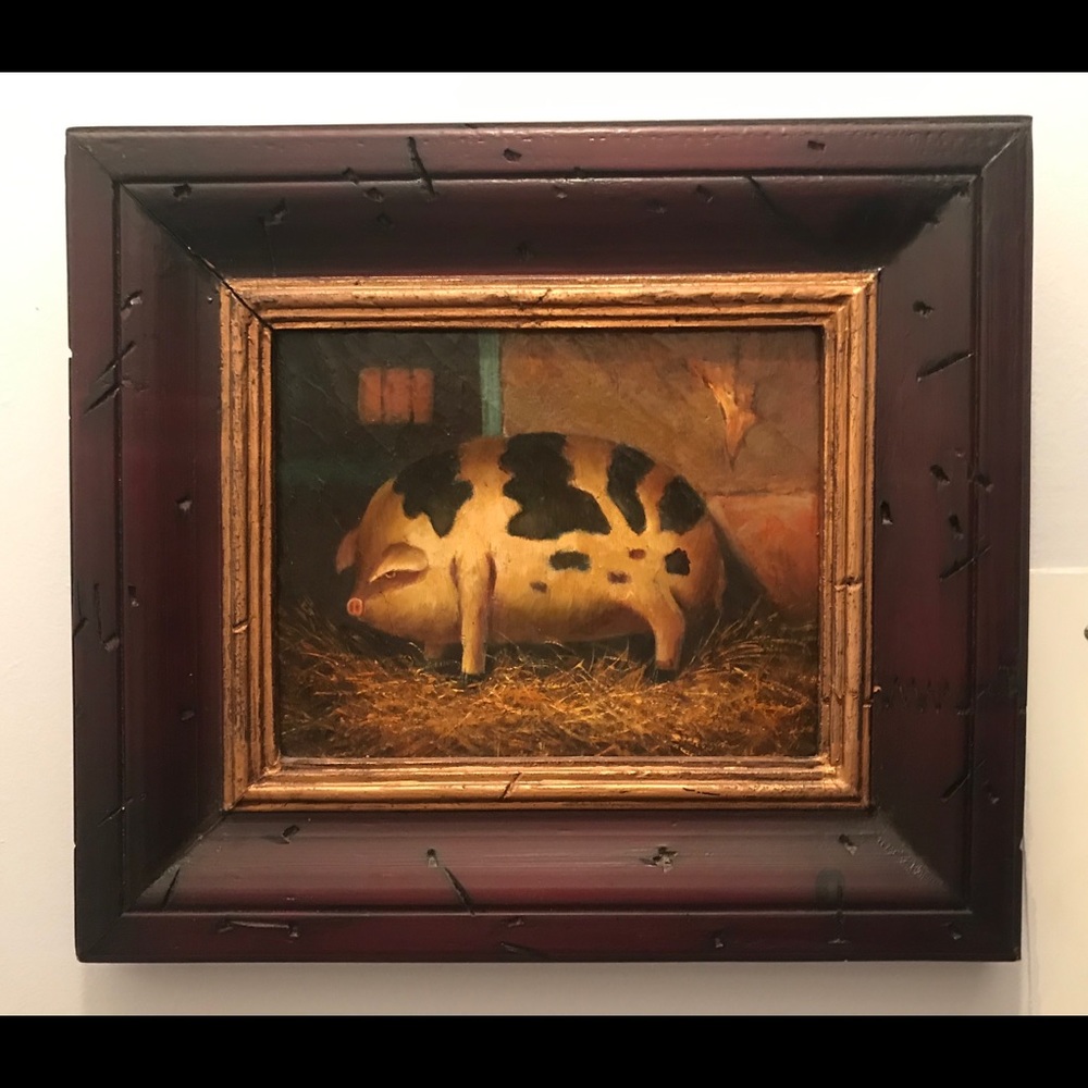 Pierre Deux Pig Oil Painting - Country French!